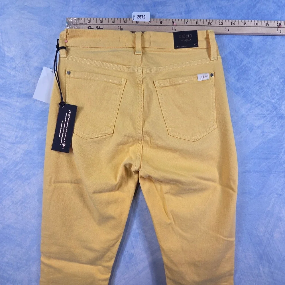 Jen7 by 7 For‎ All Mankind Ankle Skinny Jeans Yellow Size 2 JS522187 SNOW